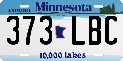 MN license plate 373LBC