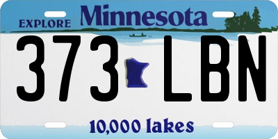 MN license plate 373LBN