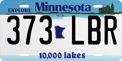 MN license plate 373LBR