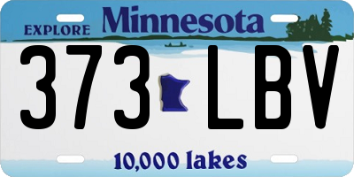 MN license plate 373LBV