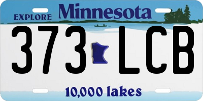 MN license plate 373LCB