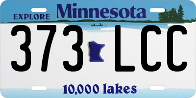 MN license plate 373LCC