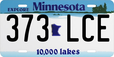 MN license plate 373LCE