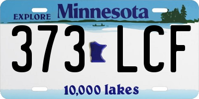 MN license plate 373LCF