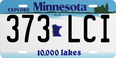 MN license plate 373LCI