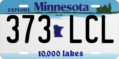 MN license plate 373LCL