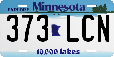 MN license plate 373LCN