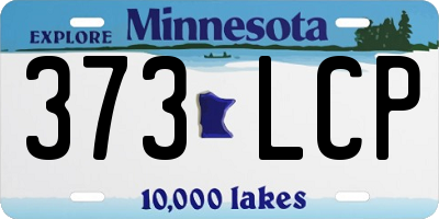 MN license plate 373LCP