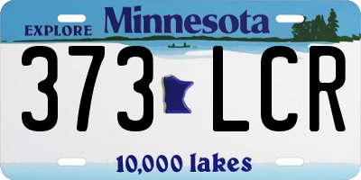 MN license plate 373LCR