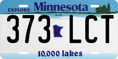 MN license plate 373LCT