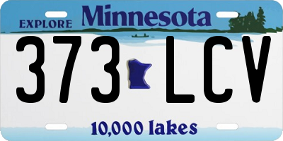 MN license plate 373LCV