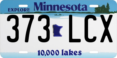 MN license plate 373LCX