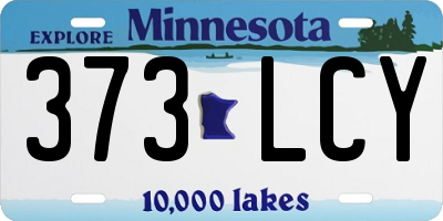 MN license plate 373LCY