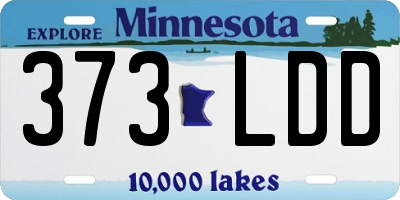 MN license plate 373LDD