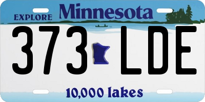 MN license plate 373LDE