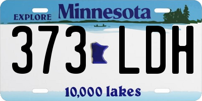 MN license plate 373LDH