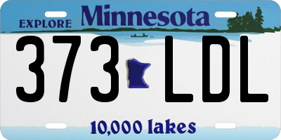 MN license plate 373LDL