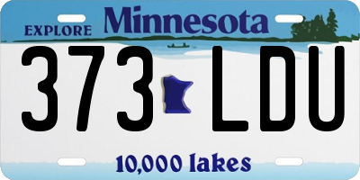 MN license plate 373LDU