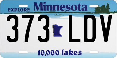 MN license plate 373LDV