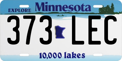 MN license plate 373LEC