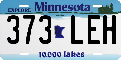 MN license plate 373LEH