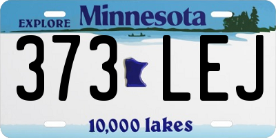 MN license plate 373LEJ