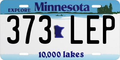 MN license plate 373LEP