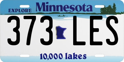 MN license plate 373LES