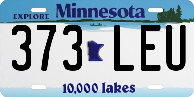 MN license plate 373LEU