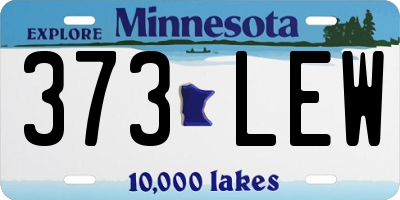 MN license plate 373LEW
