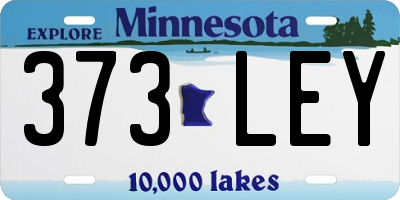 MN license plate 373LEY