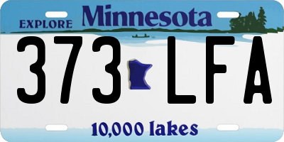 MN license plate 373LFA