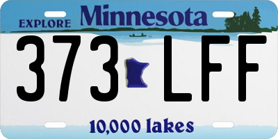 MN license plate 373LFF