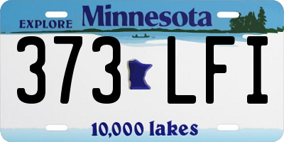 MN license plate 373LFI