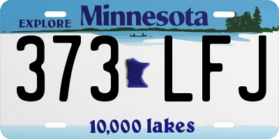 MN license plate 373LFJ