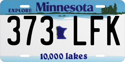 MN license plate 373LFK