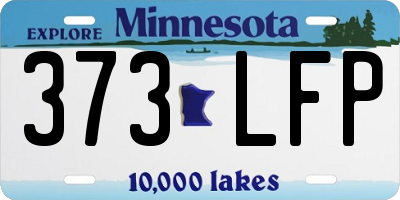 MN license plate 373LFP