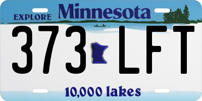 MN license plate 373LFT