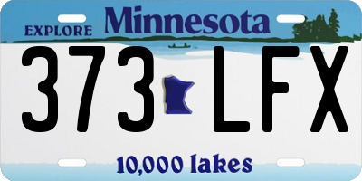 MN license plate 373LFX