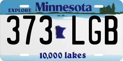 MN license plate 373LGB