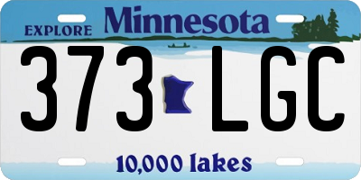 MN license plate 373LGC