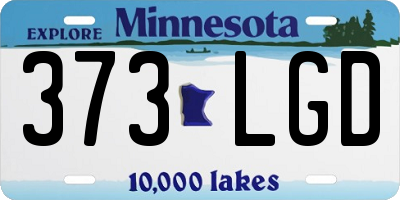 MN license plate 373LGD