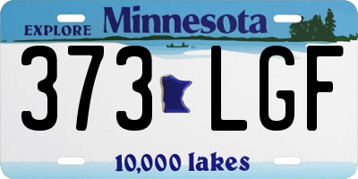 MN license plate 373LGF