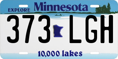 MN license plate 373LGH