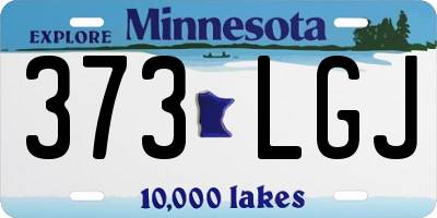 MN license plate 373LGJ