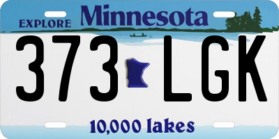 MN license plate 373LGK