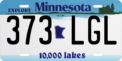 MN license plate 373LGL
