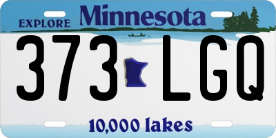 MN license plate 373LGQ