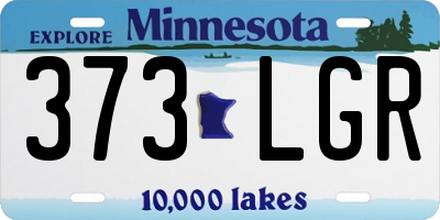 MN license plate 373LGR