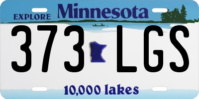 MN license plate 373LGS